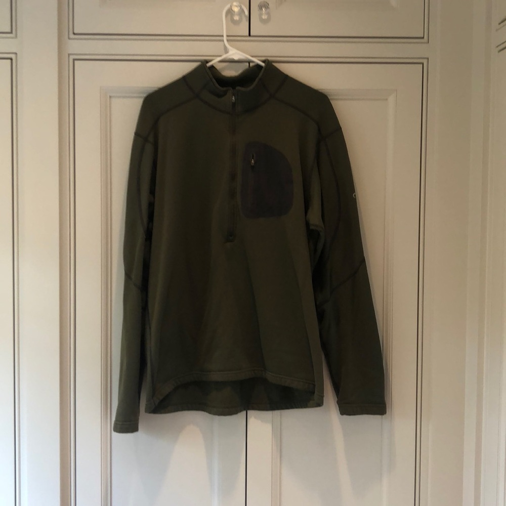 REI olive green 3/4 zip